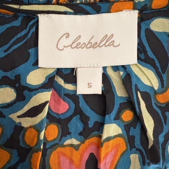 Cleobella Kaitlyn Floral Print Button Front Tassels Organic Cotton Blouse Small - Picture 10 of 16